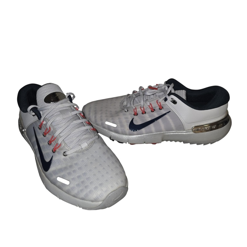Nike Free Shoes Mens 10.5 Gray Navy Running Golf Cushioned Sneakers FZ8795-001